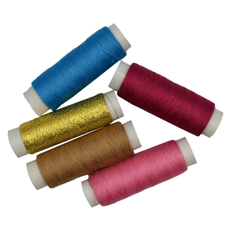 Maydahui Sewing Thread Assorted Spools 39 Color Kit for Sewing Machine Polyester 402 (200 Yards Each) + 30 PCS Sewing Needles + 1 PCS Soft Measuring Tape + 2 PCS Needle-threaders (Pack of 72) - Image 3